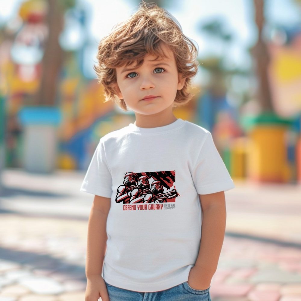 T-shirt coton bio Bébé Original Stormtrooper avec un design de Original Stormtrooper Defend Your Galaxy