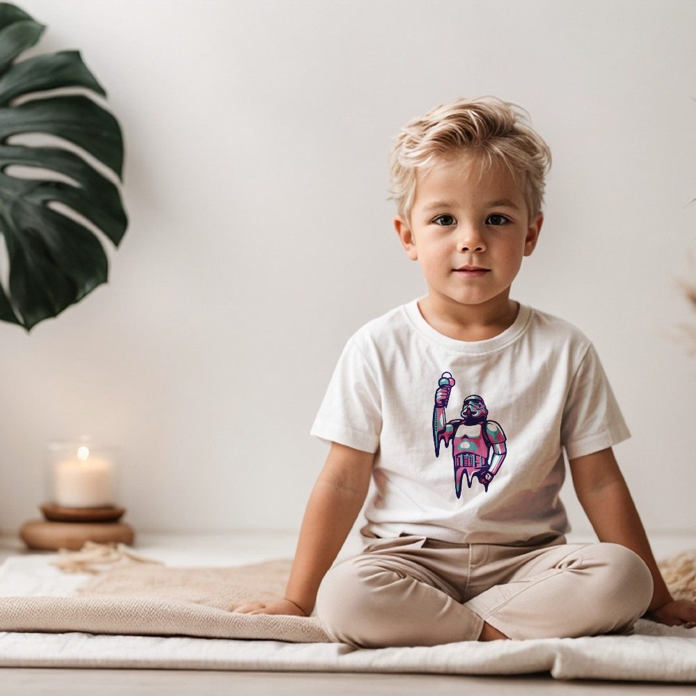 T-shirt coton bio Bébé Original Stormtrooper avec un design de Original Stormtrooper Ice cream Statue