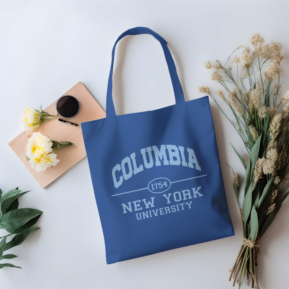 Tote bag coton bio Columbia avec un design de Columbia 1754 bleu ciel