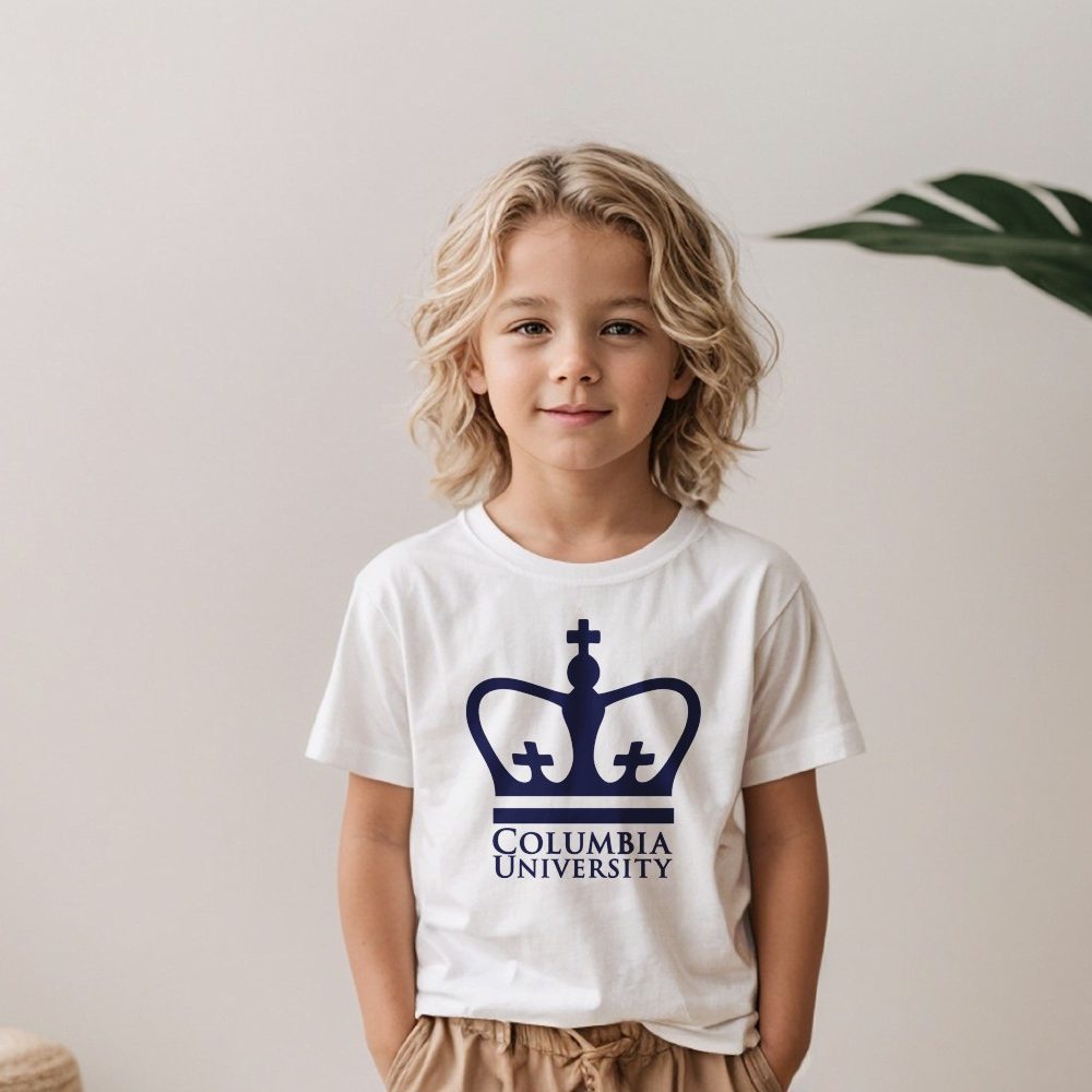 T-shirt Enfant Columbia avec un design de Columbia Crown bleu navy