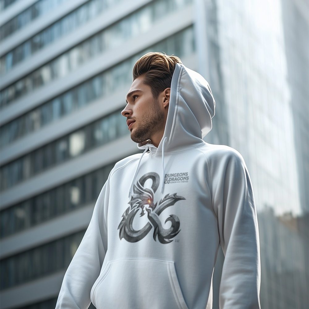 Sweat-shirt à capuche Homme Dungeons & Dragons avec un design de D&D Film Métal
