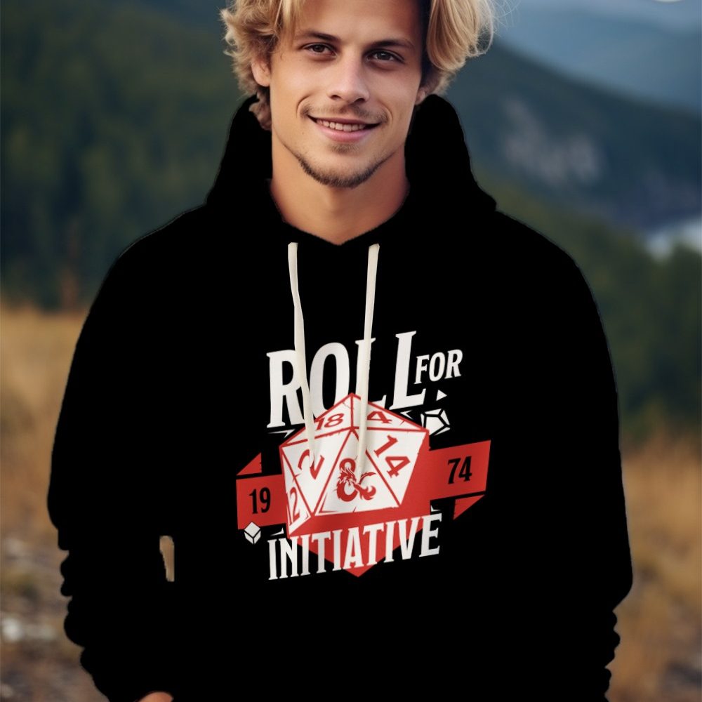 Sweat-shirt à capuche Homme Dungeons & Dragons avec un design de D&D Dé Roll For Initiative