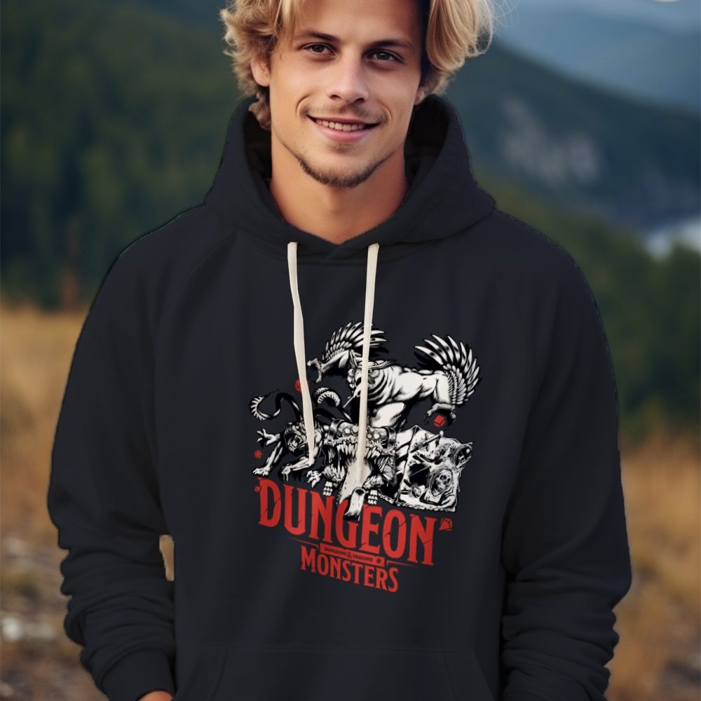 Sweat-shirt à capuche Homme Dungeons & Dragons avec un design de D&D Monsters