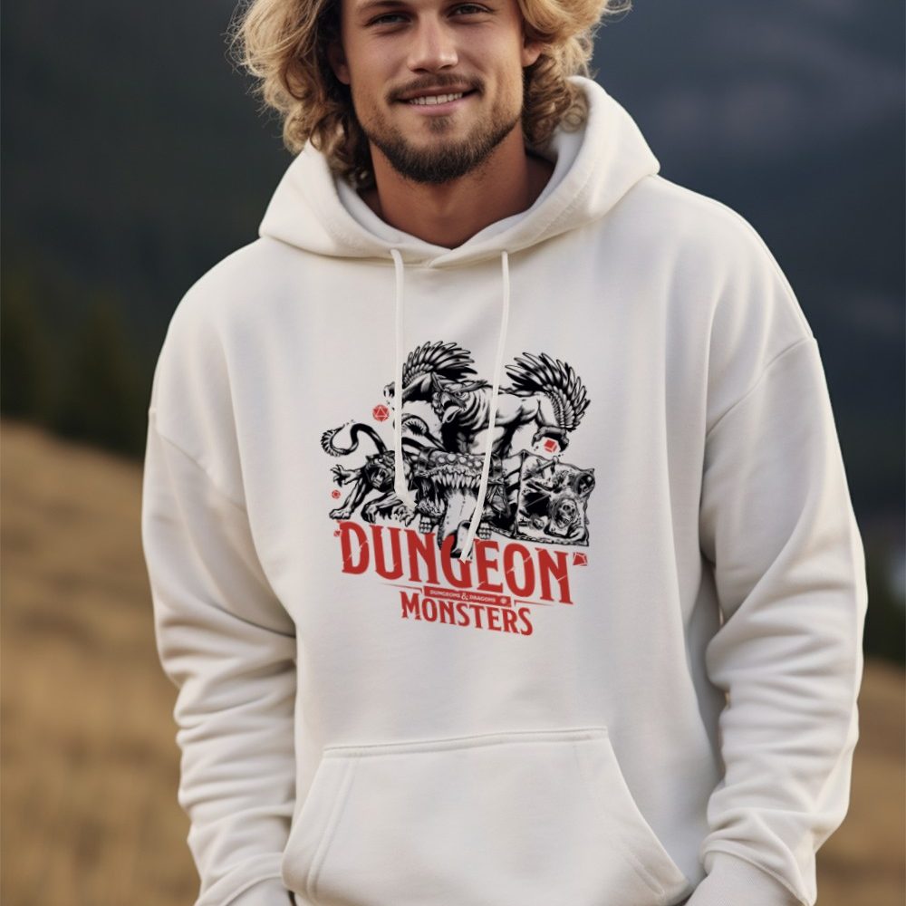 Sweat-shirt à capuche Homme Dungeons & Dragons avec un design de D&D Monsters