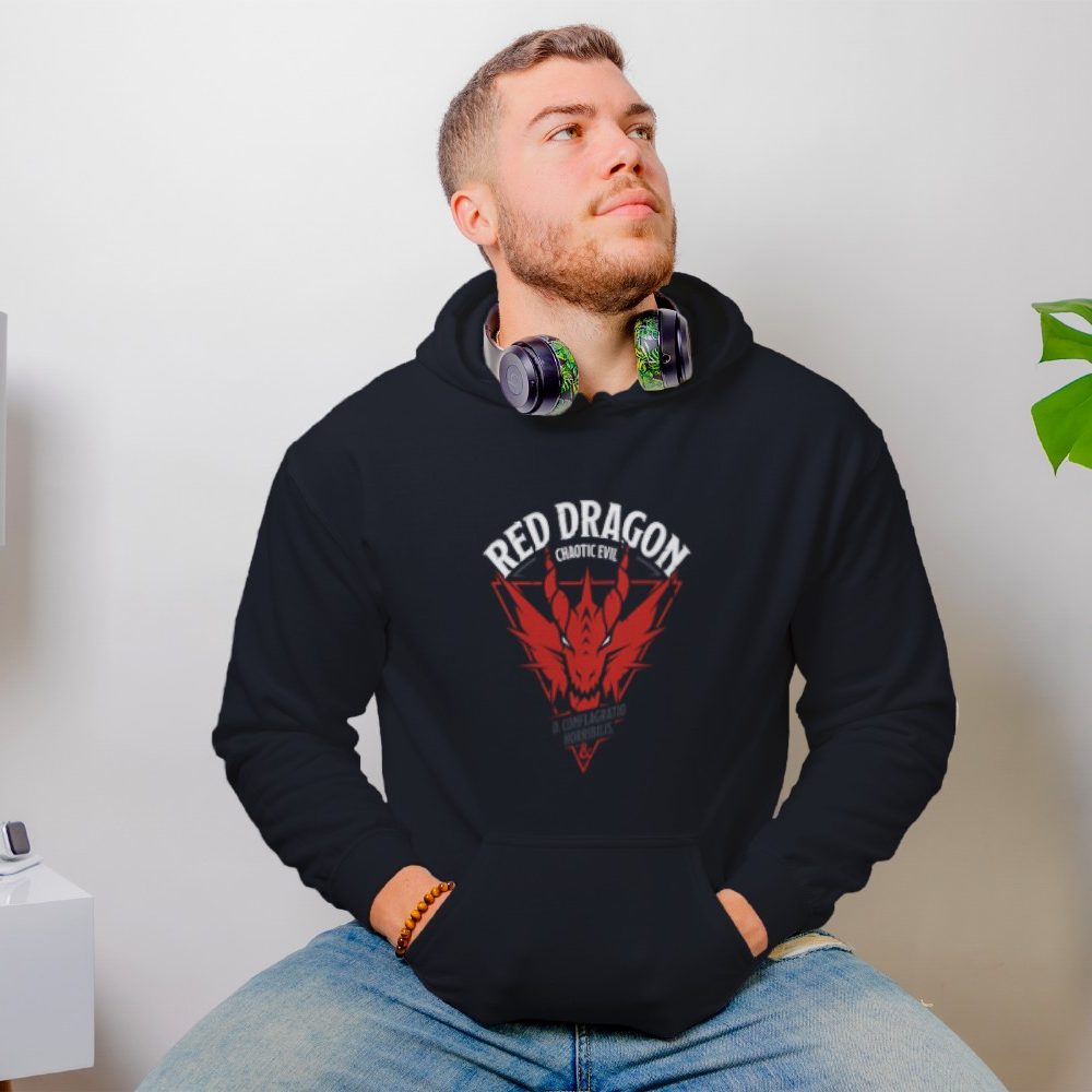Sweat-shirt à capuche Homme Dungeons & Dragons avec un design de D&D Red Dragon