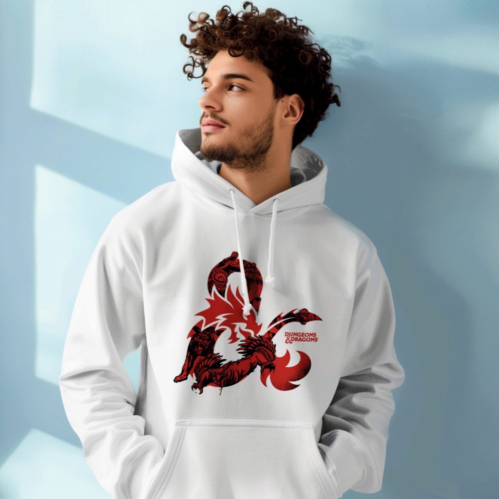 Sweat-shirt à capuche Homme Dungeons & Dragons avec un design de D&D Sigle Dragons