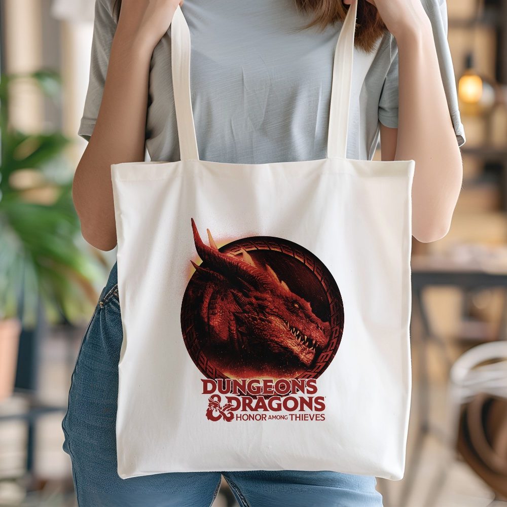 Tote bag coton bio Dungeons & Dragons avec un design de D&D Film Dragon