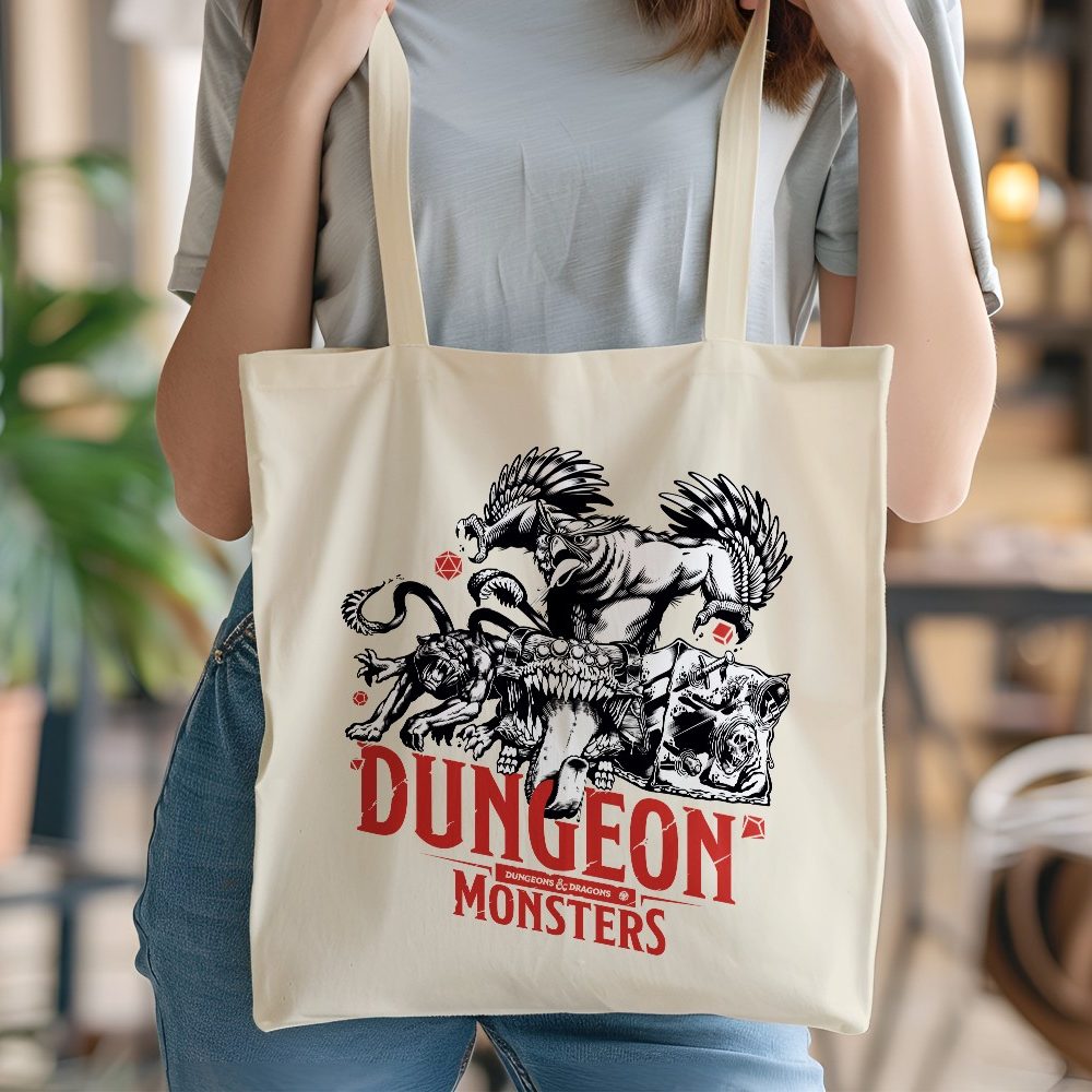 Tote bag coton bio Dungeons & Dragons avec un design de D&D Monsters