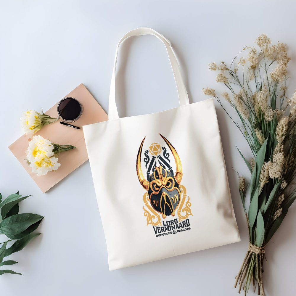 Tote bag coton bio Dungeons & Dragons avec un design de D&D Lord Verminaard