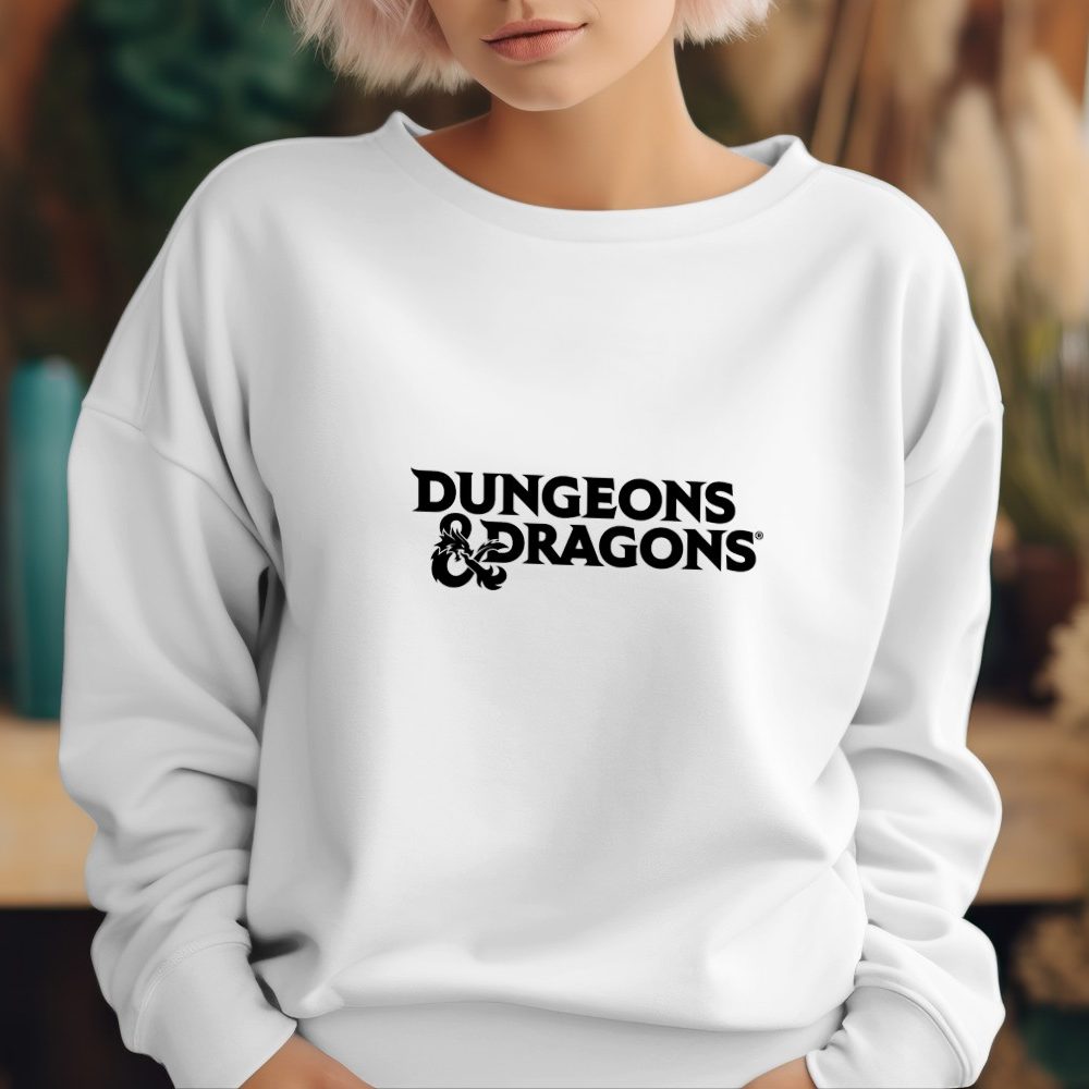 Sweat-shirt à capuche Femme Dungeons & Dragons avec un design de D&D Logo noir