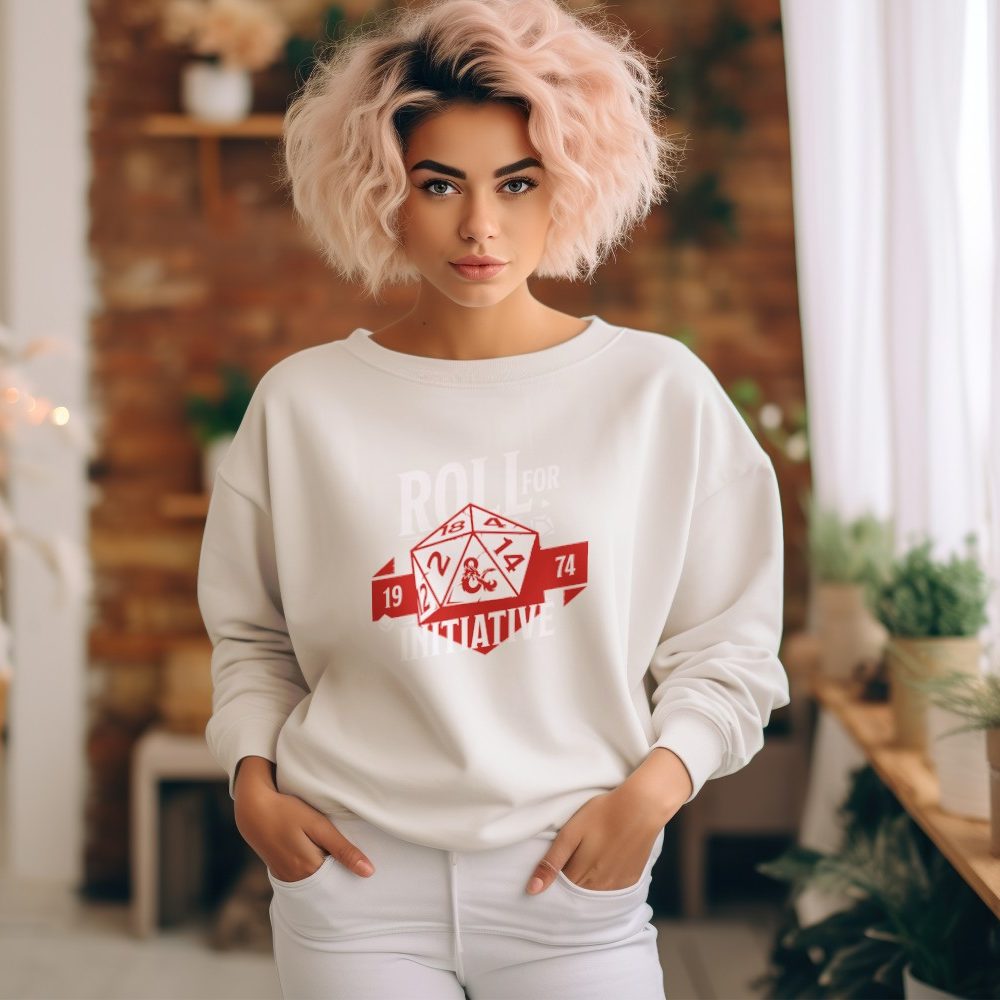 Sweat-shirt à capuche Femme Dungeons & Dragons avec un design de D&D Dé Roll For Initiative