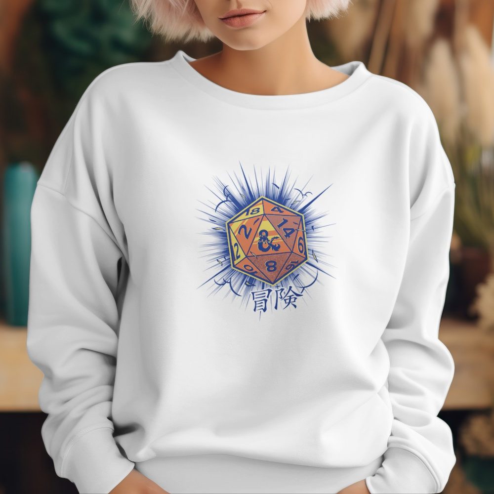 Sweat-shirt à capuche Femme Dungeons & Dragons avec un design de D&D Dés