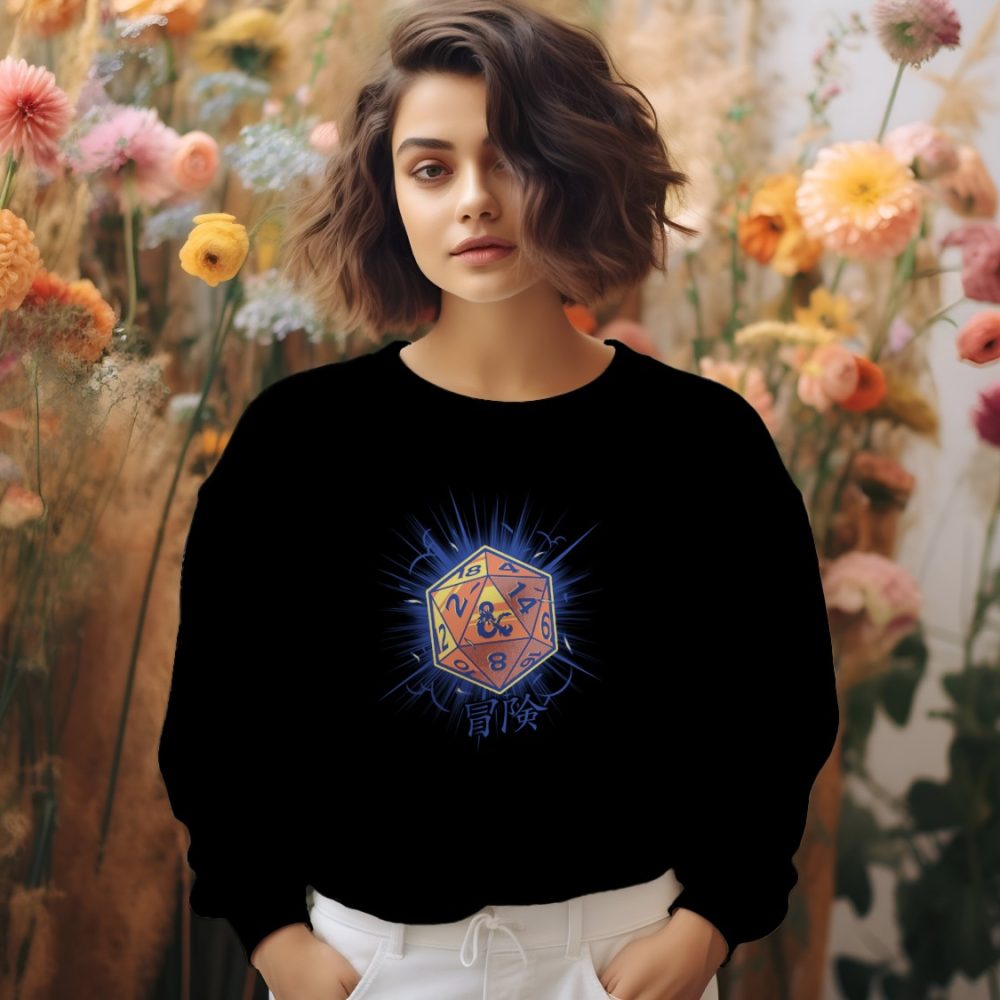 Sweat-shirt à capuche Femme Dungeons & Dragons avec un design de D&D Dés