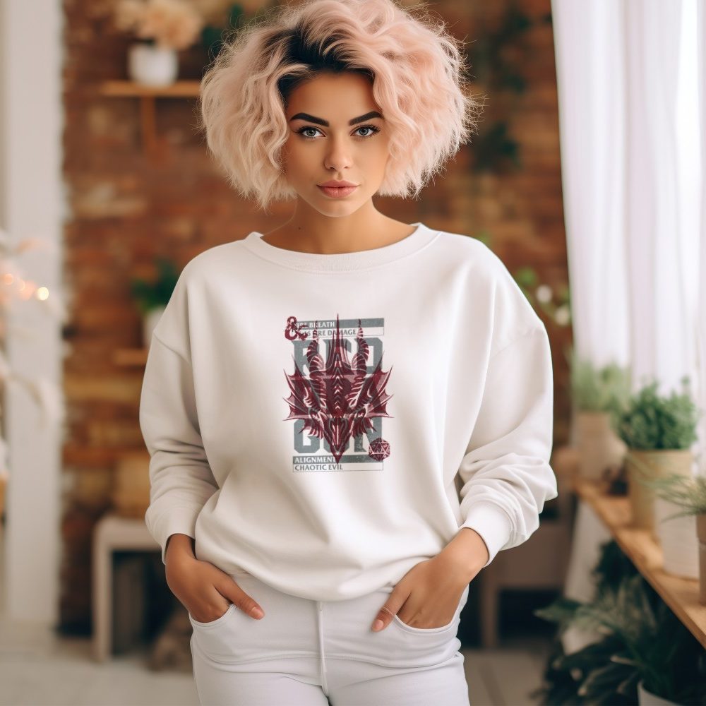 Sweat-shirt à capuche Femme Dungeons & Dragons avec un design de D&D Chaotic Evil