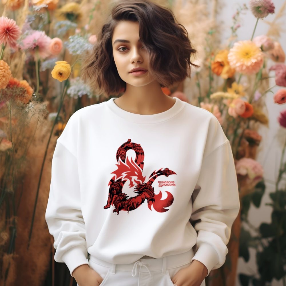 Sweat-shirt à capuche Femme Dungeons & Dragons avec un design de D&D Sigle Dragons