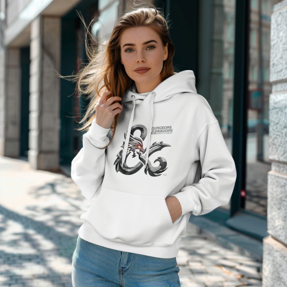 Sweat-shirt à capuche Femme Dungeons & Dragons avec un design de D&D Film Métal