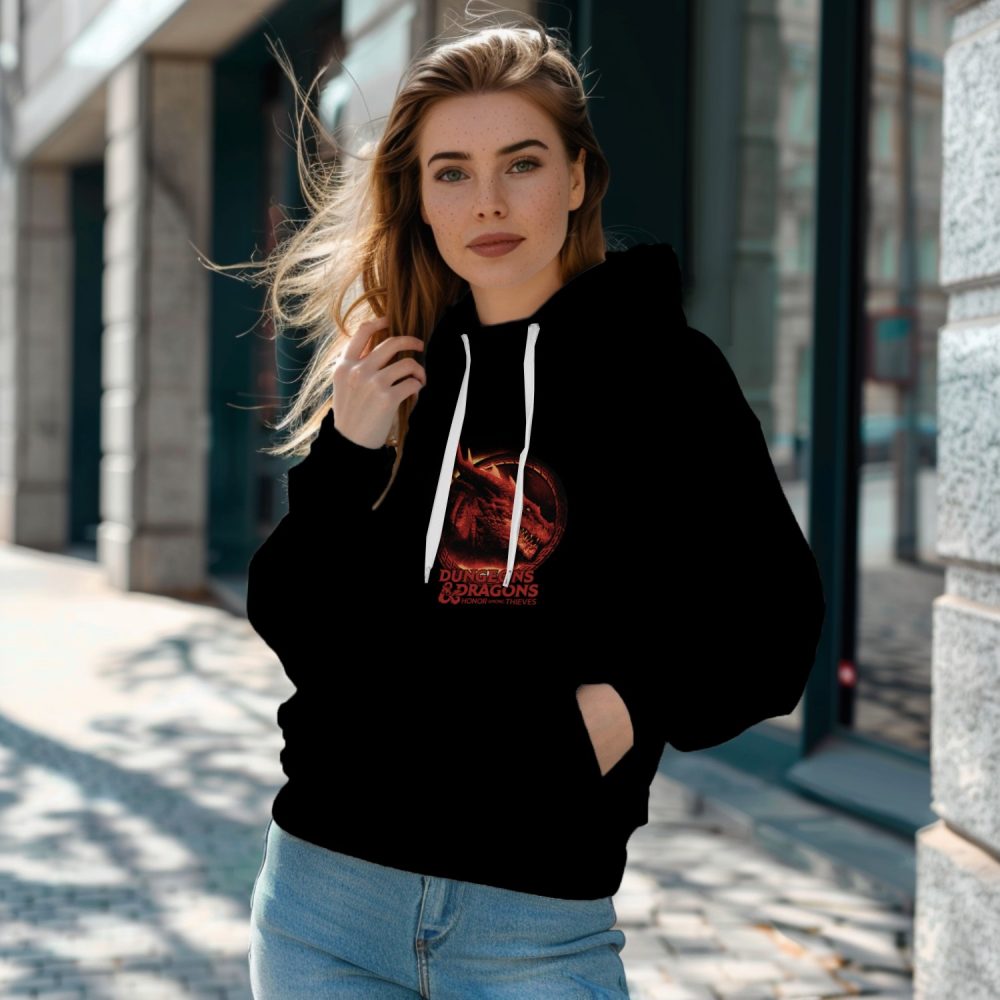 Sweat-shirt à capuche Femme Dungeons & Dragons avec un design de D&D Film Dragon