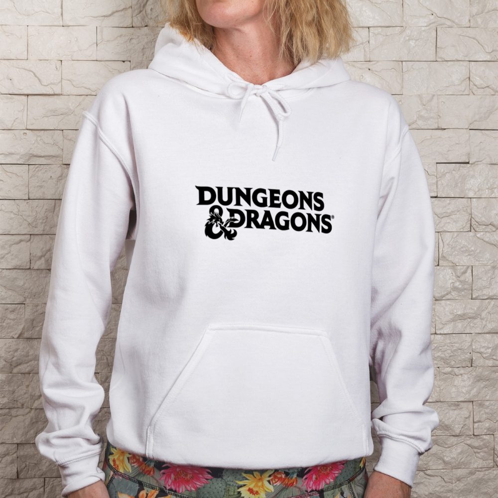 Sweat-shirt à capuche Femme Dungeons & Dragons avec un design de D&D Logo noir