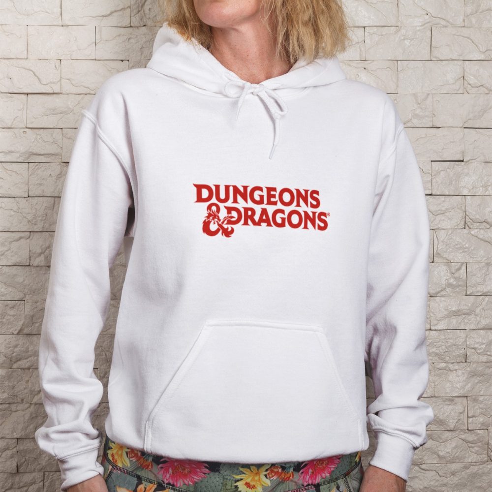 Sweat-shirt à capuche Femme Dungeons & Dragons avec un design de D&D Logo rouge