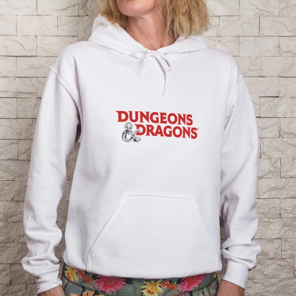 Sweat-shirt à capuche Femme Dungeons & Dragons avec un design de D&D Logo rouge et métal