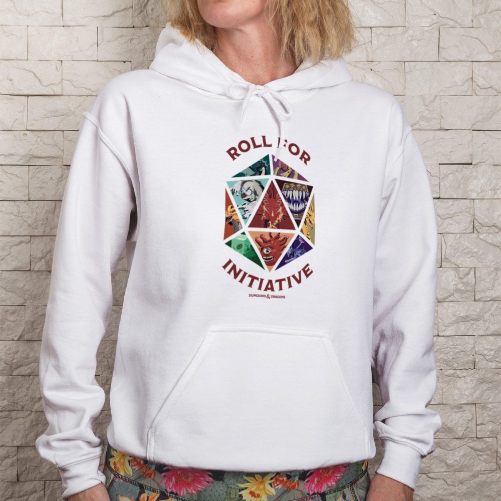 Sweat-shirt à capuche Femme Dungeons & Dragons avec un design de D&D Monsters Roll For Initiative