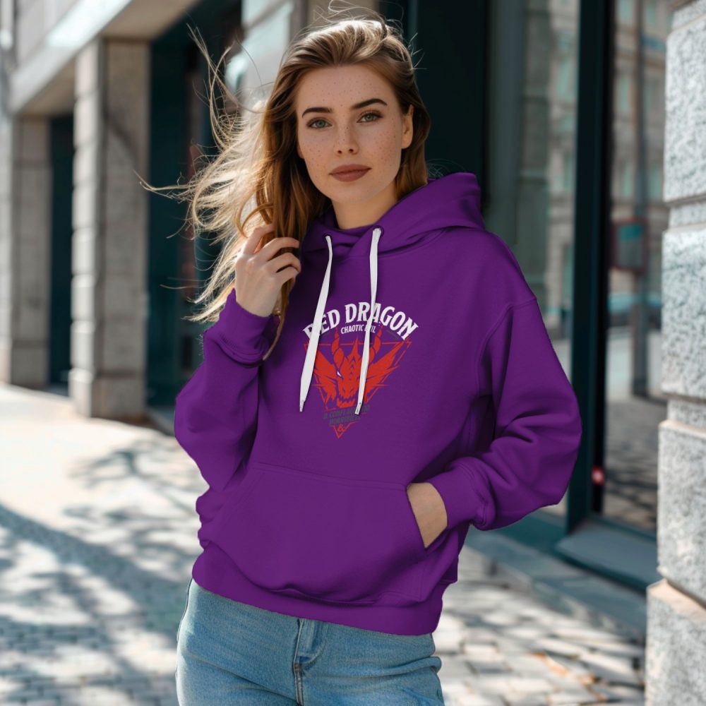 Sweat-shirt à capuche Femme Dungeons & Dragons avec un design de D&D Red Dragon