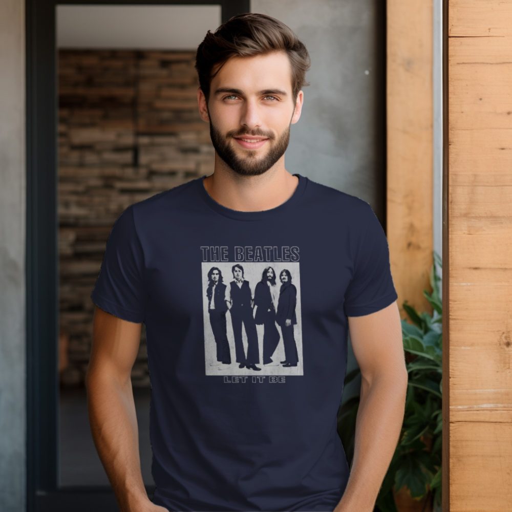 T-shirt Homme The Beatles avec un design de The Beatles Let It Be blanc