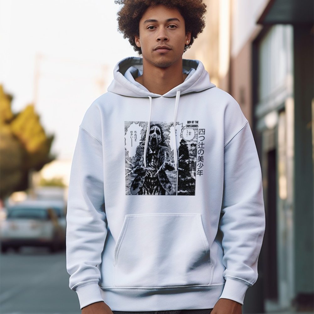 Sweat-shirt à capuche Homme Junji Ito Collection avec un design de Junji Ito Collection Crossroads