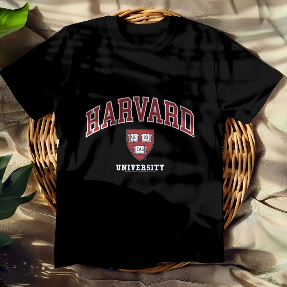 T-shirt Femme Harvard avec un design de Harvard Arc Écusson University blanc