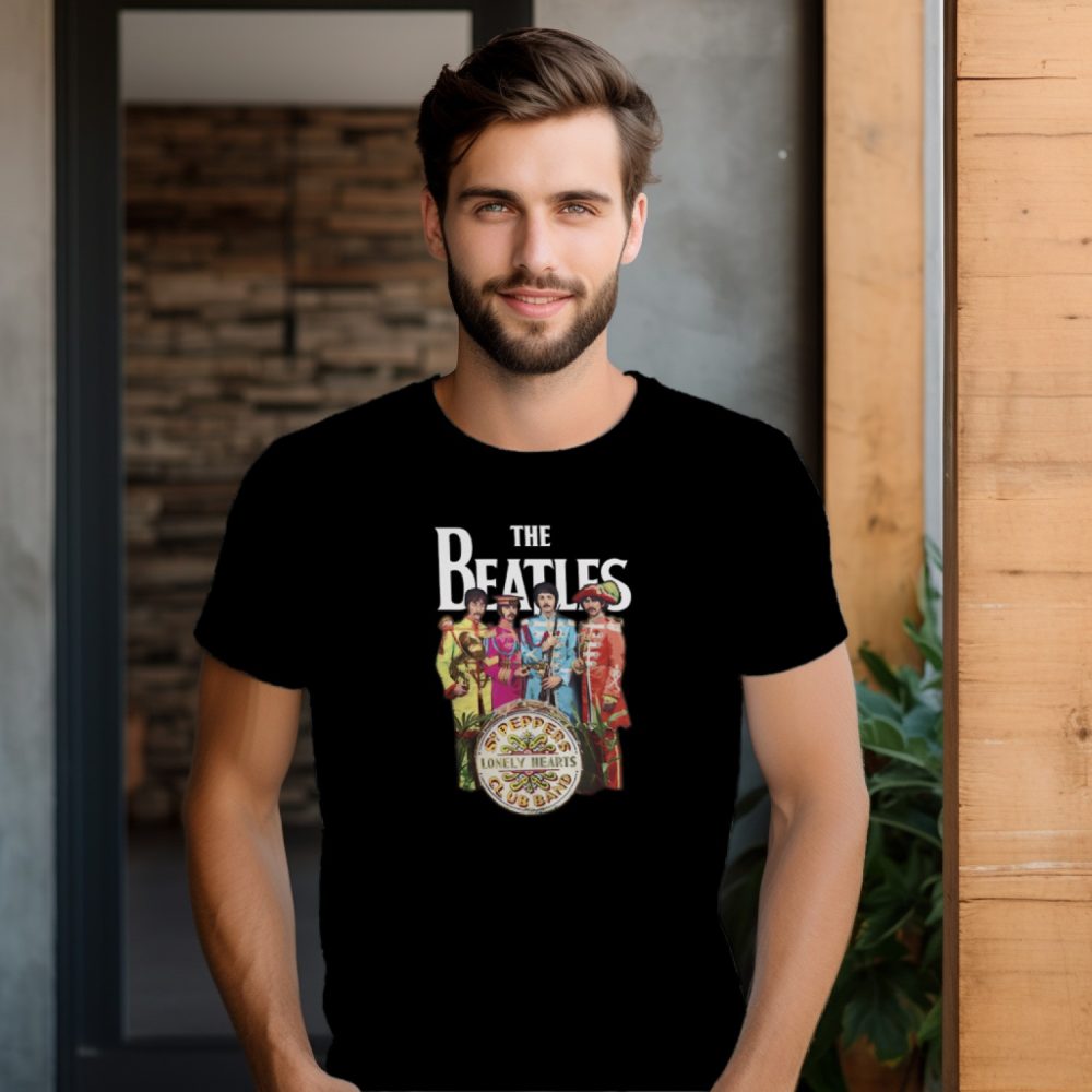 T-shirt Homme The Beatles avec un design de The Beatles Lonely Hearts
