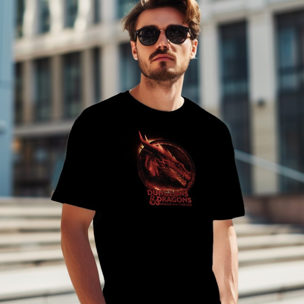 T-shirt Homme Dungeons & Dragons avec un design de D&D Film Dragon