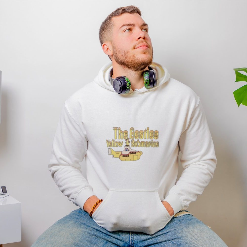 Sweat-shirt à capuche Homme The Beatles avec un design de The Beatles Yellow Submarine