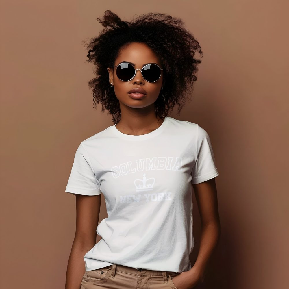 T-shirt femme Columbia avec un design de Columbia New York blanc
