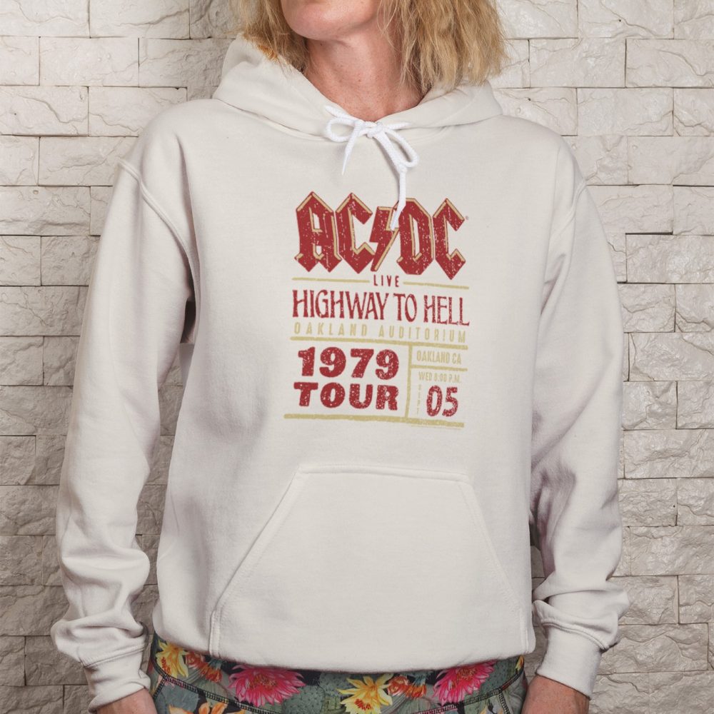 Sweat-shirt à capuche Femme ACDC avec un design de ACDC Highway to Hell