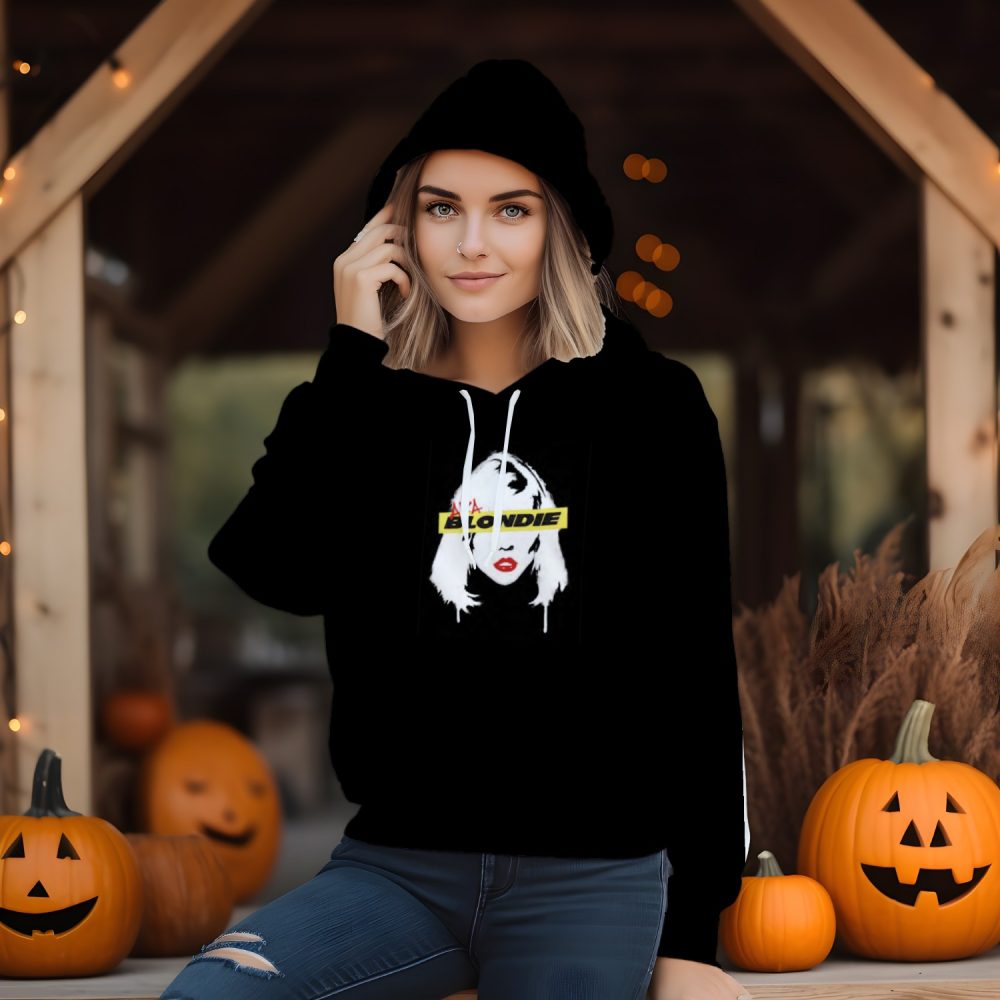Sweat-shirt à capuche Femme Blondie avec un design de Blondie Aka noir