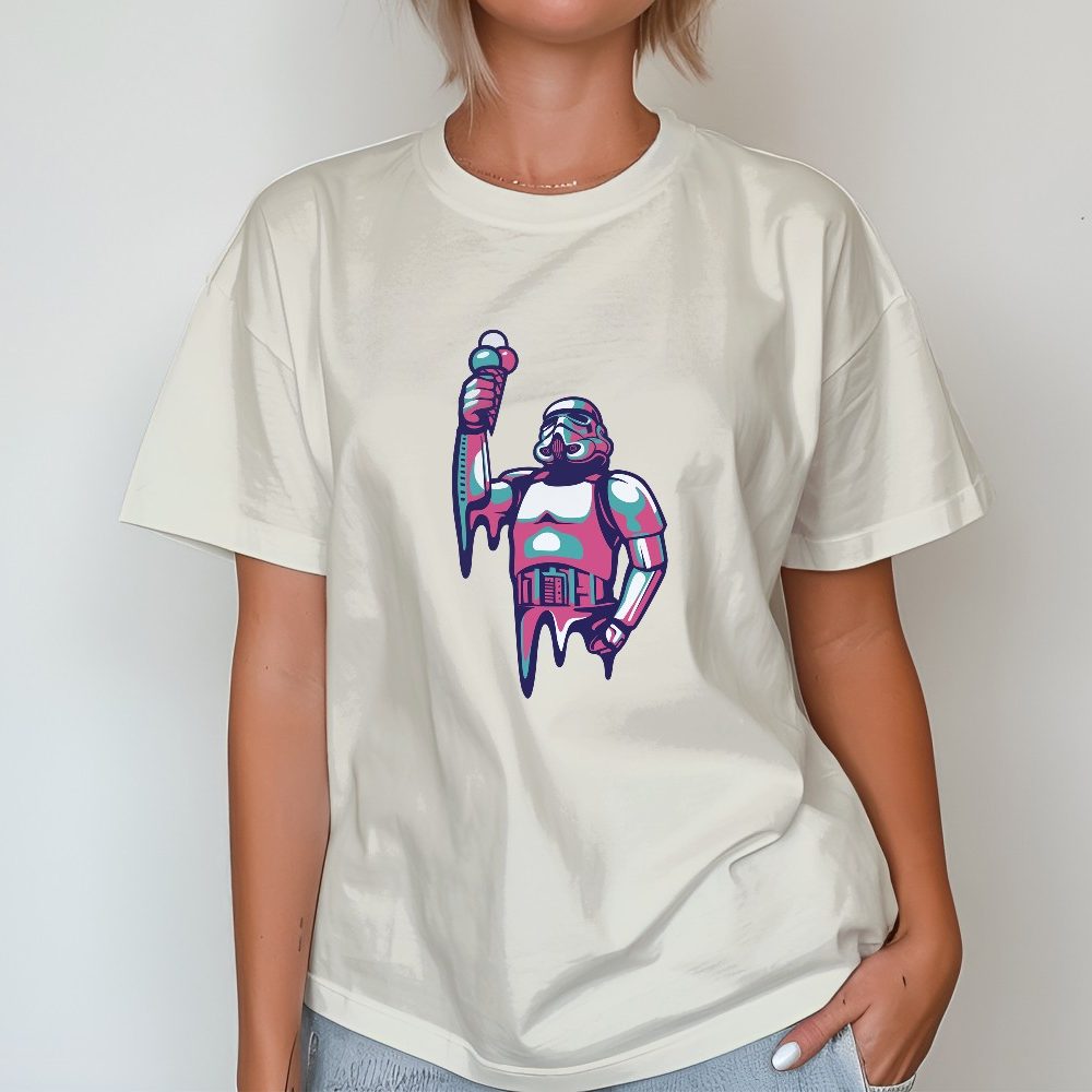 T-shirt bio oversize Femme Original Stormtrooper avec un design de Original Stormtrooper Ice cream Statue