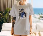 T-shirt oversize coton bio Femme Bluelock avec un design de Bluelock Isagi Yoichi 11 blanc