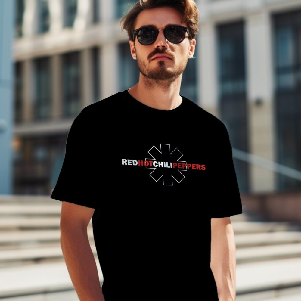 T-shirt Homme Red Hot Chili Peppers avec un design de RHCP White Line