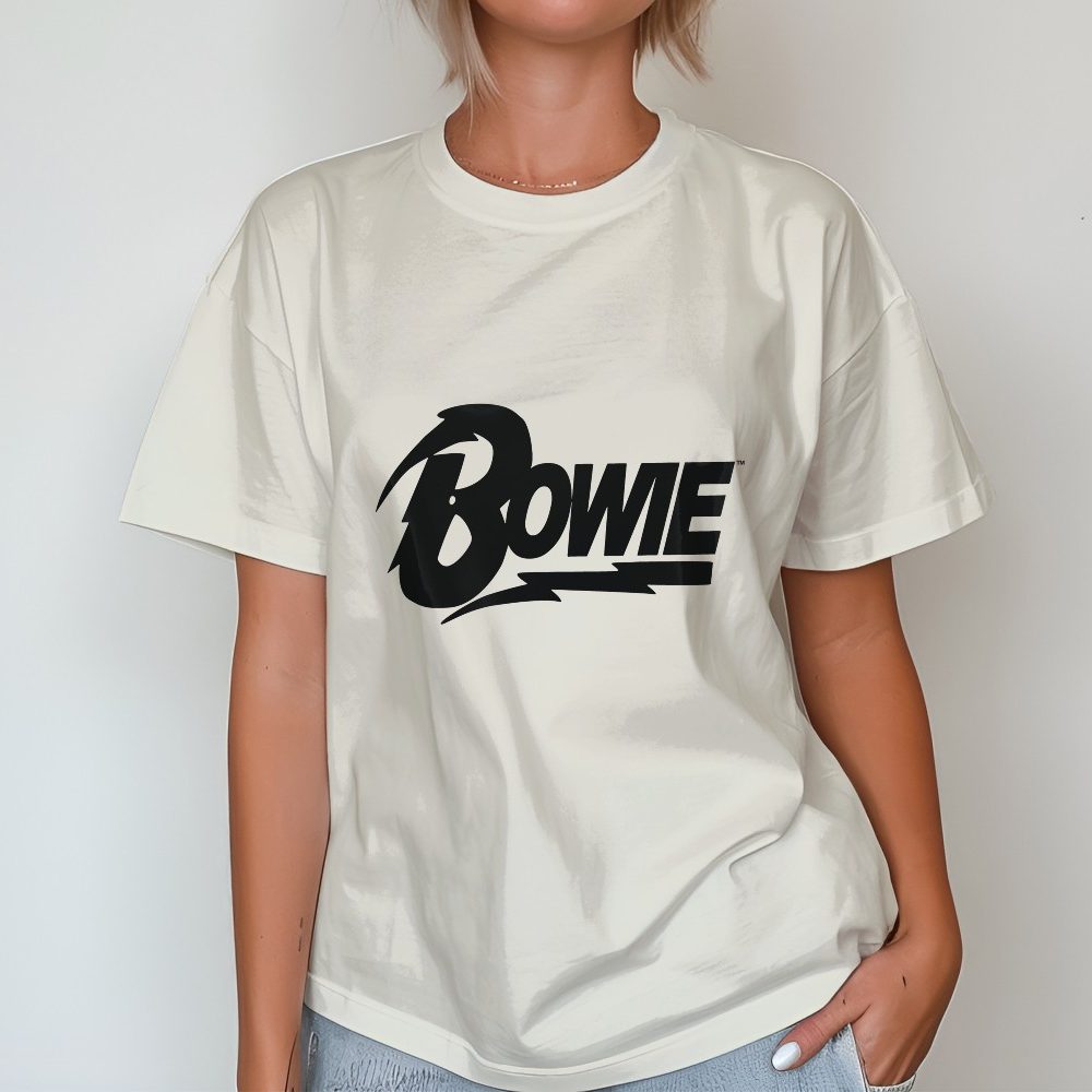 T-shirt oversize coton bio femme Femmes avec un design de Bowie noir