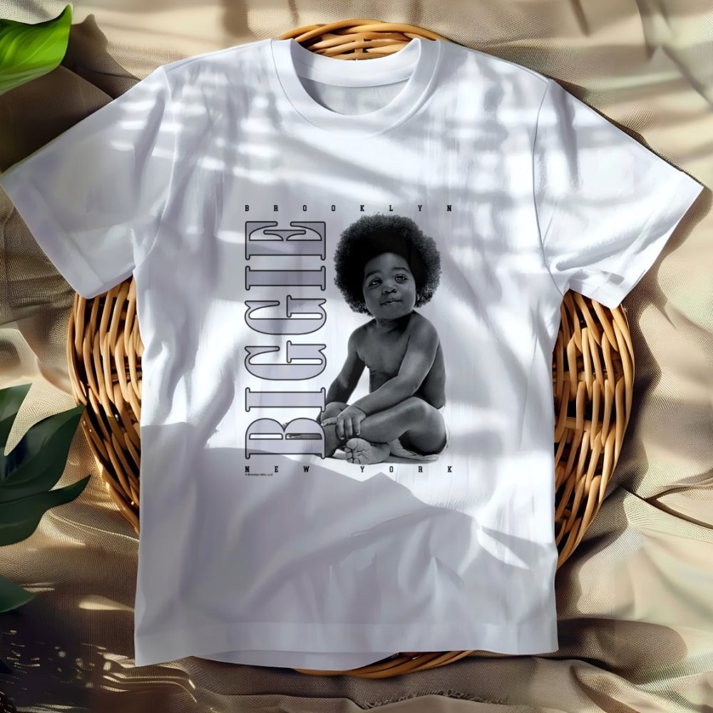 T-shirt Femme The Notorious B.I.G. avec un design de The Notorious B.I.G. Baby gris