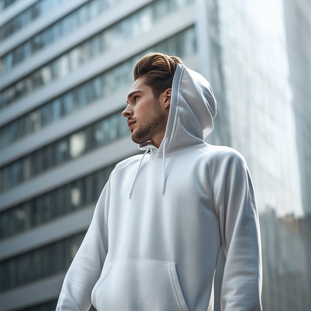 Sweat-shirt à capuche homme Columbia avec un design de Columbia New York blanc