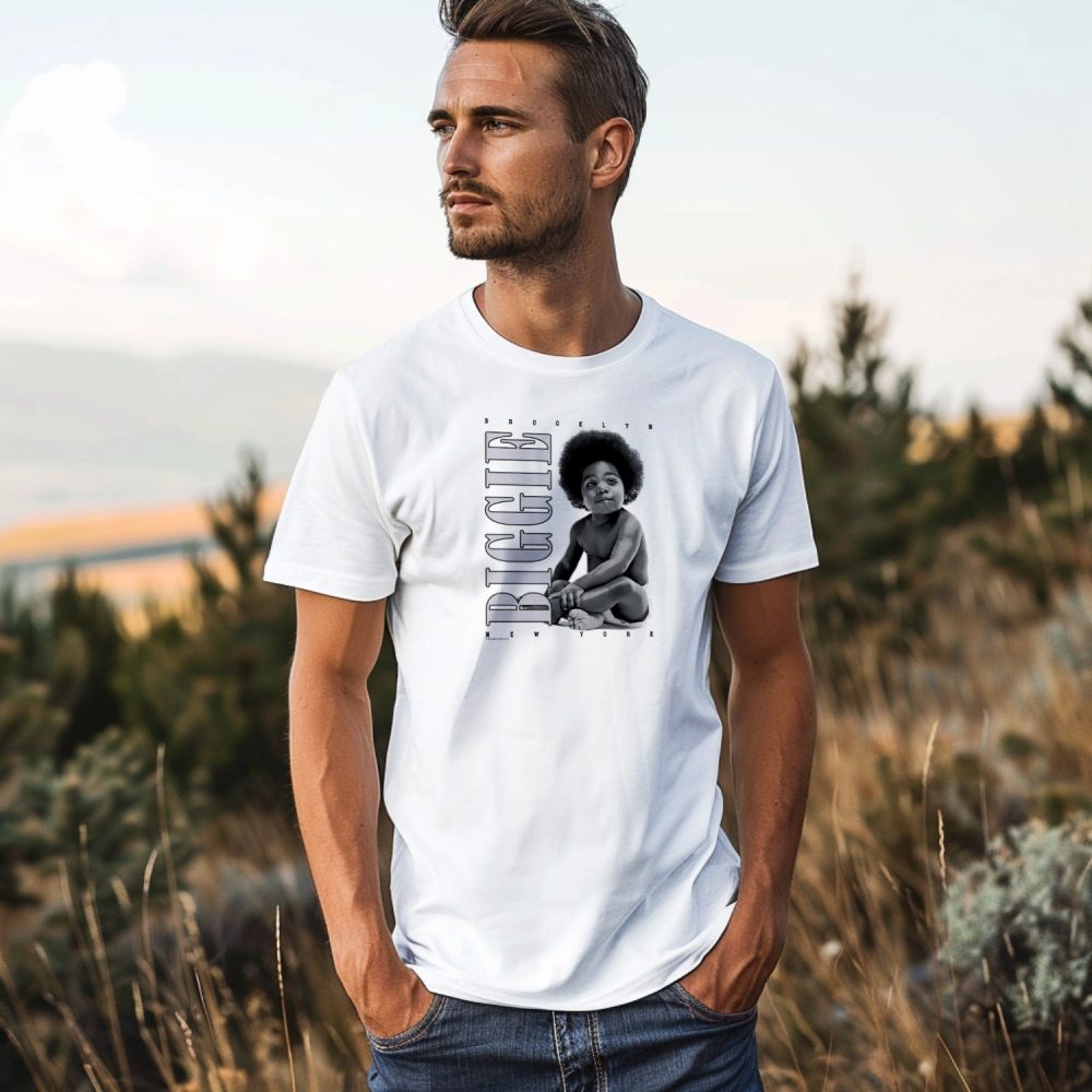 T-shirt Homme The Notorious B.I.G. avec un design de The Notorious B.I.G. Baby gris