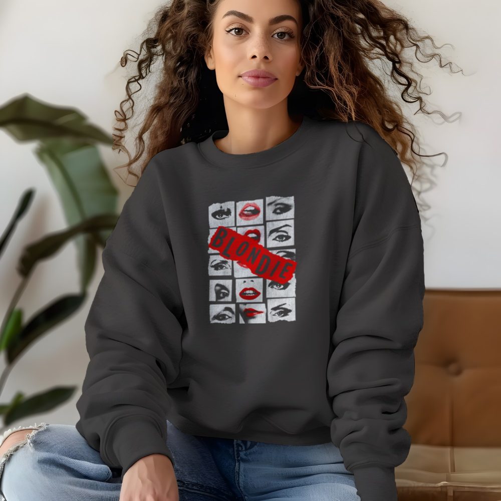 Sweat oversize coton bio Femme Blondie avec un design de Blondie blanc