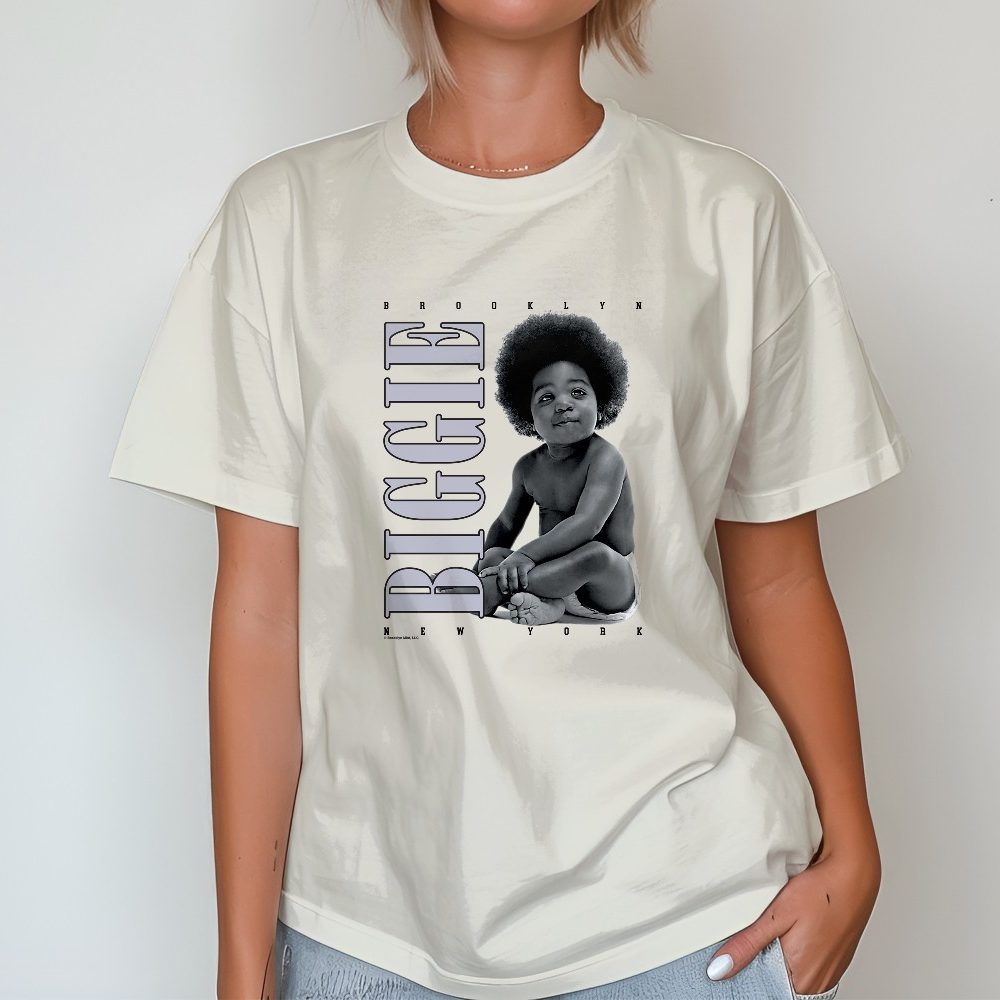 T-shirt bio oversize Femme The Notorious B.I.G. avec un design de The Notorious B.I.G. Baby gris