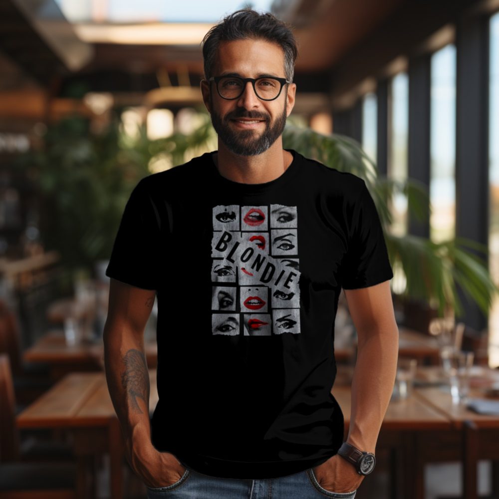 T-shirt Homme Blondie avec un design de Blondie noir