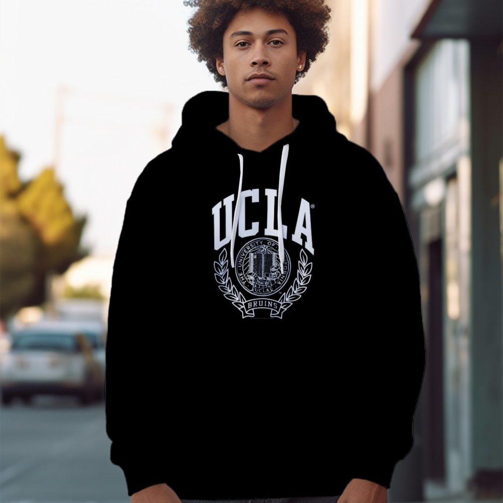 Sweat-shirt à capuche Homme UCLA avec un design de UCLA Écusson blanc