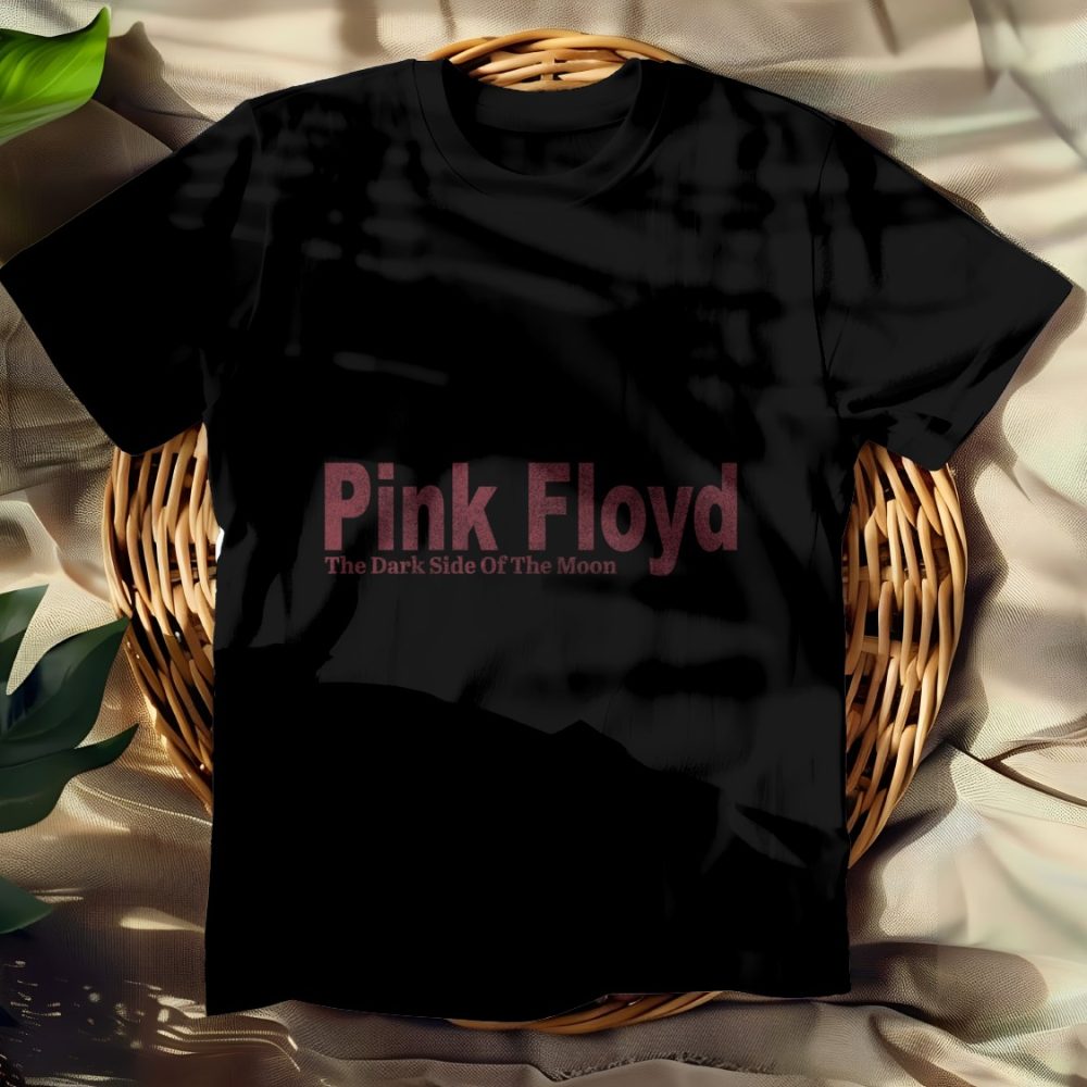 T-shirt Femme Pink Floyd avec un design de Pink Floyd Dark Side Of The Moon rouge