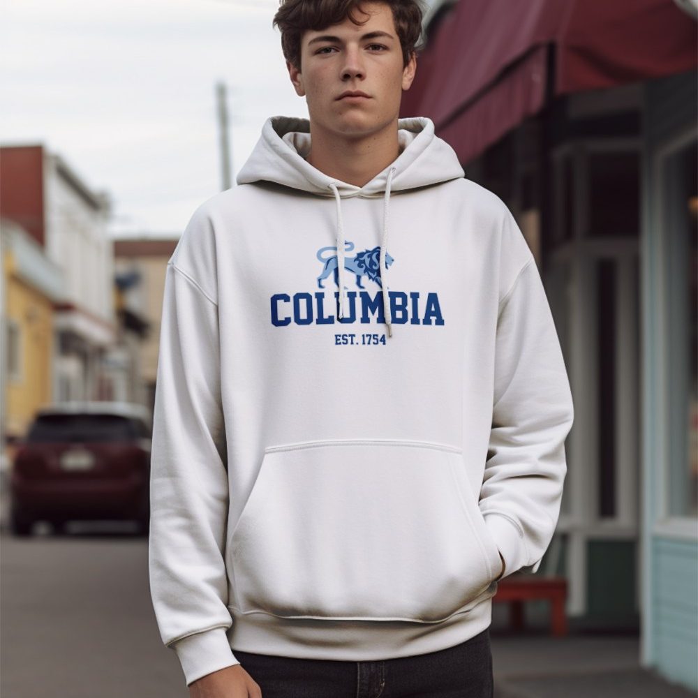 Sweat-shirt à capuche homme Columbia avec un design de Columbia Lion bleu navy