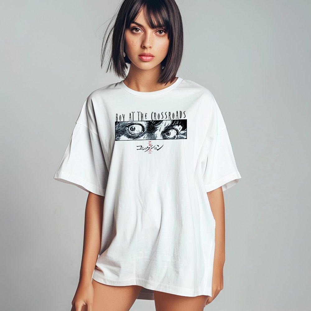 T-shirt oversize coton bio Femme Junji Ito Collection avec un design de Junji Ito Collection Look
