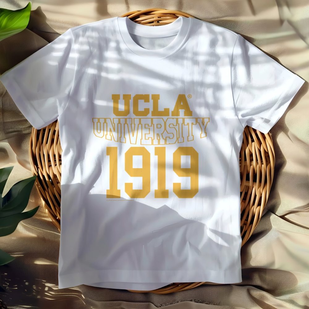 T-shirt Femme UCLA avec un design de UCLA University 1919 jaune